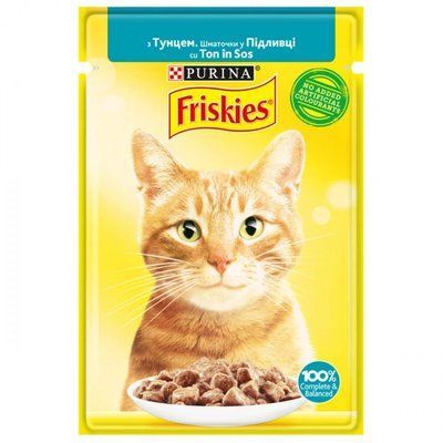 Вологий корм для котів Purina Friskies з тунцем, 85 г 2006891 фото