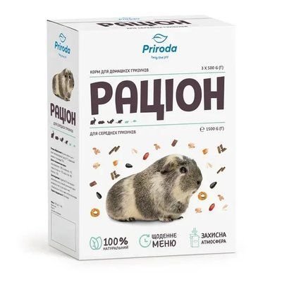 Корм для гризунів Priroda Раціон 1,5 кг 1006484 фото