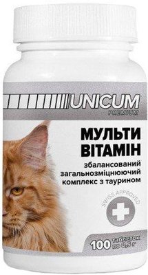 Вітаміни Unicum Premium "мультивітамін" для котів 100 табл. 50 г 5936 фото