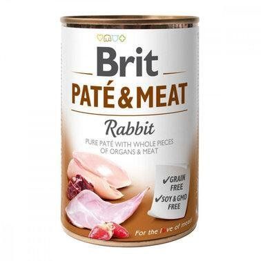 Вологий корм для собак Brit Pate and Meat Dog з кроликом 400 г 2009206 фото