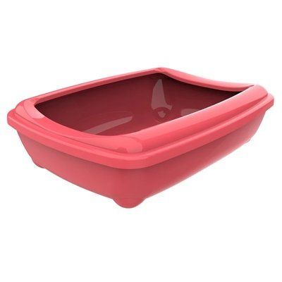 Туалет для котів Moderna Arist-O-Tray Medium з бортиком, 57х43х16см, кораловий 2017951 фото