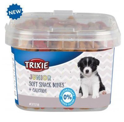 Ласощі для цуценят Trixie Junior Soft Snack Bones Вітамінізоване з кальцієм 140г. 2005622 фото