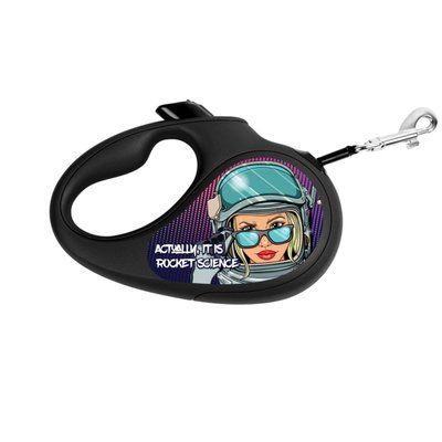 Повідець-рулетка для собак WAUDOG R-leash, малюнок &laquo;Космос-Ракетобудування&raquo;, L, до 50 кг, 5 м. 2009815 фото