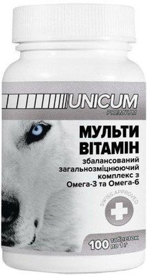 Вітаміни Unicum Premium "мультивітамін" для собак 100 табл. 100 г 1008267 фото