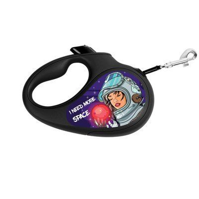 Повідець-рулетка для собак WAUDOG R-leash, малюнок &laquo;Більше космосу&raquo;, XS, до 12 кг, 3 м. 2009816 фото