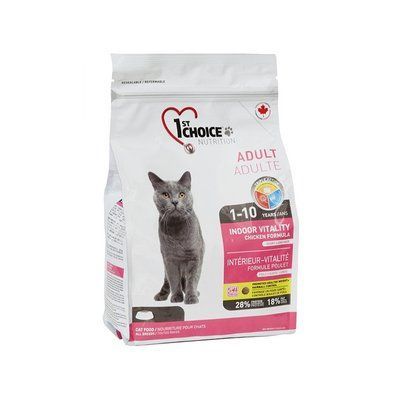 Сухой корм для кошек 1ST CHOICE ADULT INDOOR VITALITY с курицей 2,72 кг. 2009014 фото