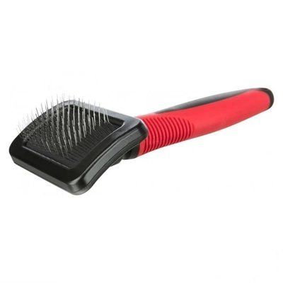 Пуходерка Тріксі Soft Brush для собак і кішок, пластик, з металевими зубцями, 7&times;16 см 2012092 фото