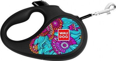 Повідець-рулетка WAUDOG R-leash для собак, малюнок "Літо", S, до 15 кг, 5 м, світловідбивна стрічка 2003077 фото