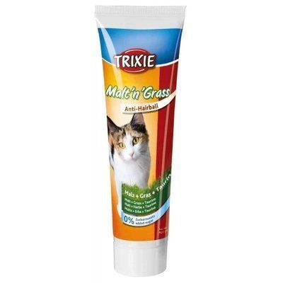 Паста Trixie Malt`n`Grass для виведення шерсті у котів, 100 г 1000952 фото