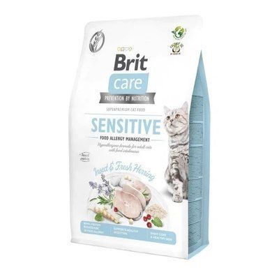 Сухий корм Brit Care Cat Sensetive GF Allergy Management для котів, з комахами та оселедцем, 2 кг 2016697 фото