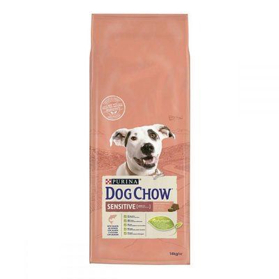 Сухой корм для взрослых собак Purina Dog Chow Sensitive Adult со вкусом лосося 14 кг. 2005533 фото