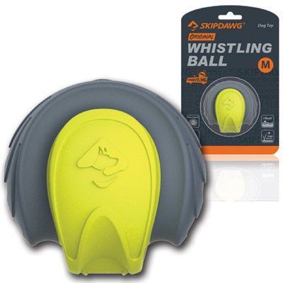 Іграшки для собак GiGwi Skipdawg Whistling Ball float 6 см. жовтий 2009487 фото