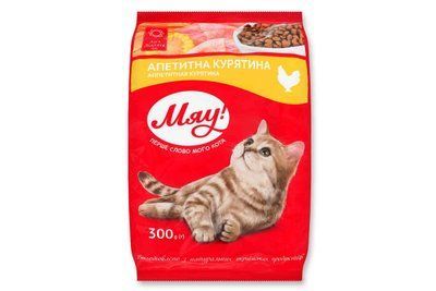 Сухой корм Мяу для кошек, с курицей 300 г. 2005320 фото