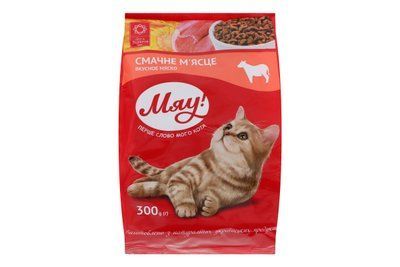 Сухой корм Мяу для кошек, с мясом 300 г. 2005366 фото