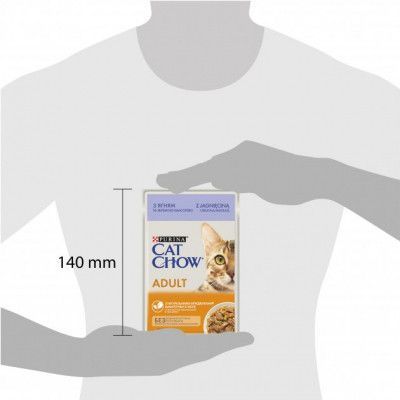 Влажный корм для кошек Purina Cat Chow Adult с ягненком и зеленой фасолью в желе 85г 2000470 фото