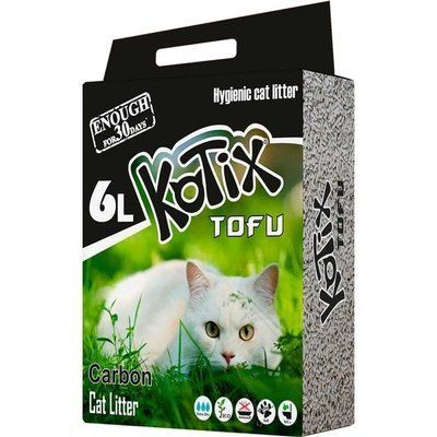 Соєвий наповнювач Kotix Tofu Carbon - для котячого туалету, з активованим вугіллям 6 л 2023539 фото