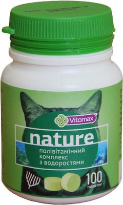 Полівітамінний комплекс Nature з водоростями для котів таблетки 100 шт 2006176 фото