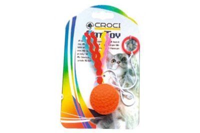 Іграшка для котів Croci м'яч на гумці 4 см. 1000497 фото