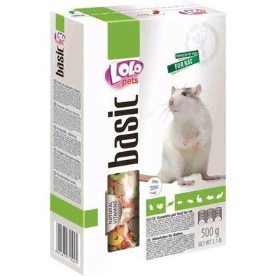 Сухой корм для декоративных крыс Lolopets полнорационный 500г 2013309 фото