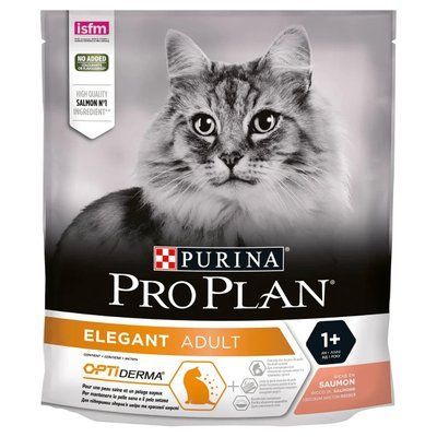 Сухий корм для кішок, шерсть яких вимагає додаткового догляду Purina Pro Plan Elegant Adult Salmon 400 г. лосось 2000382 фото