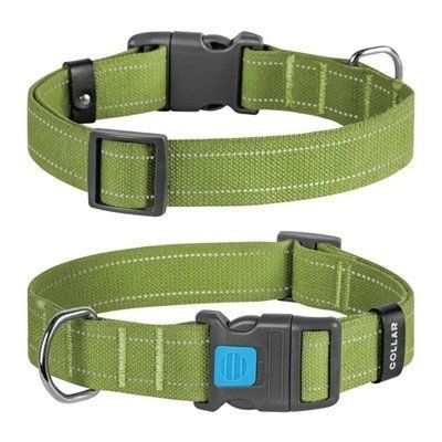 Ошейник CoLLaR для собак брезент, хлопчатобумажная тесьма, пластиковый фастекс, L, Ш: 35 мм, Д: 46-69 см 2014351 фото