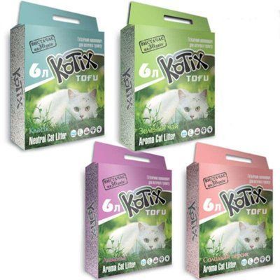 Наповнювач для котячого туалету Kotix Tofu соєвий 6л. 2004370 фото