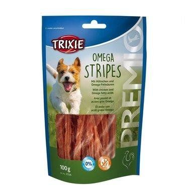 Лакомство для собак Trixie Premio Omega Stripes с курицей 100 г 2001348 фото
