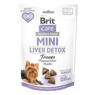 Brit Care Mini Liver Detox Treats ласощі для собак 50 г - індичка та чорниця 2018159 фото