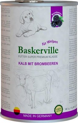 Вологий корм для собак Baskerville Super Premium Kalb Mit Brombeeren Телятина та ожина 400 г. 2006994 фото