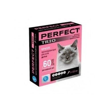 Краплі PerFect TRIO для кішок (фіпроніл, інвермектин) до 4 кг, 0.6 мл. 1шт. 2012694 фото