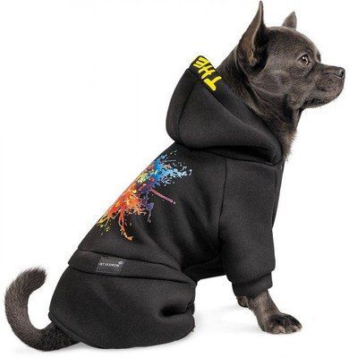 Костюм для собак Pet Fashion FLASH XS-2 Черный, принт 2006526 фото