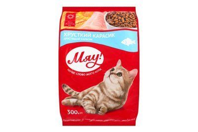 Сухой корм Мяу для кошек, с карасем 300 г. 2005664 фото