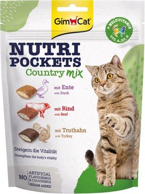 Вітамінні ласощі Gimborn GimCat Nutri Pockets для кішок Кантрі мікс 150 г 2006302 фото