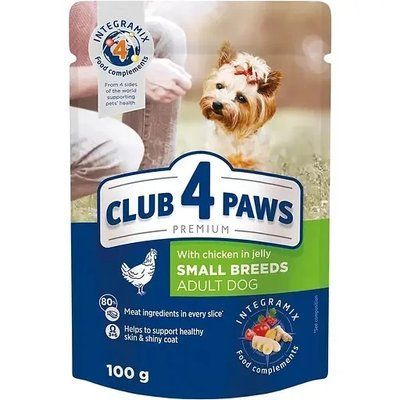 Влажный корм для собак Club 4 Paws с курицей в желе 100 г 2006753 фото