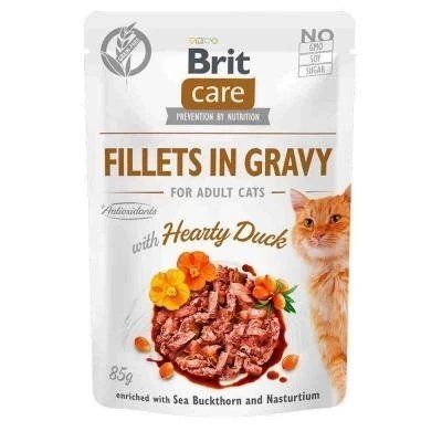 Вологий корм для кішок Brit Care Cat pouch 85 г (філе качки в соусі) 2007109 фото