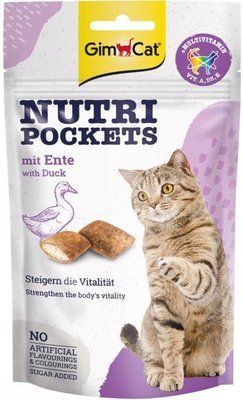Витаминные лакомства Gimborn GimCat Nutri Pockets для кошек Утка + Мультивитамин 60 г 2006400 фото