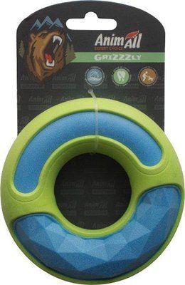 Игрушка для собак AnimAll GrizZzly двойное кольцо 12х12х3.5 см Blue/green 2005641 фото