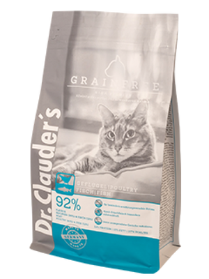 Сухой корм для взрослых котов с чувствительным пищеварением Dr. Clauder's High Premium Grainfree 0.4 кг. 2002953 фото