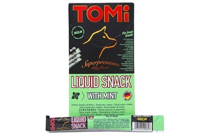 Ласощі для собак Tomi Liquid Snack Mint & Inulin рідке м'ята з інулін 15 г. 2003004 фото