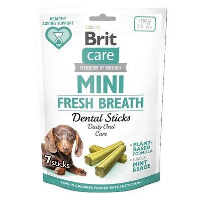 Brit Care Mini Fresh Breath Treats ласощі для собак 120 г - м'ята та шалфей 2018162 фото