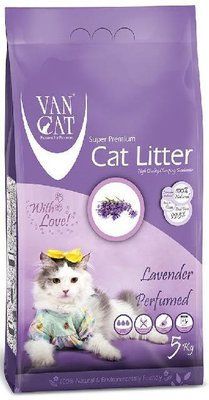 Наповнювач туалетів для кішок Van Cat Lavender Бентонітовий 5 кг. 1004639 фото