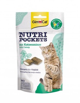 Снеки для кішок Gimborn GimCat Nutri Pockets Котяча м'ята + Мультивітамін 60 г 1007706 фото