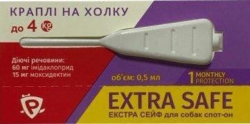 Краплі на холку від бліх, кліщів і гельмінтів Palladium Extra Safe для собак вагою до 4 кг 0.5 мл 2005509 фото