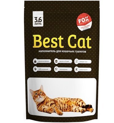 Наполнитель для кошачьего туалета Best Cat White Силикагелевый впитывающий 3.6 л (2.4 кг.) 1004804 фото