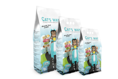 Наповнювач для котячого туалету Cat's Way UNSCENTED з ароматом марсельського мила та бірюзовими гранулами 5л. 2009922 фото