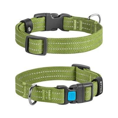 Ошейник CoLLaR для собак брезент, хлопчатобумажная тесьма, пластиковый фастекс, S, Ш: 20 мм, Д: 28-40 см 2014349 фото