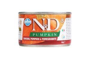 Вологий корм Farmina N&D Grain Pumpkin Chicken Adult Mini для собак дрібних порід, гарбуз/курка/гранат, 140 г 2011946 фото