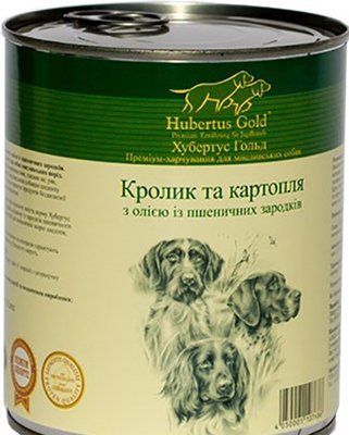 Влажный корм для собак Hubertus Gold Кролик и картофель 800 г 2006978 фото