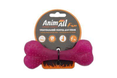 Игрушка для собак AnimAll Fun кость, фиолетовая, 12 см 2007192 фото