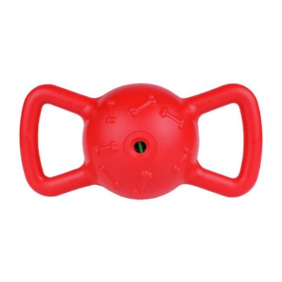 Іграшка для собак Bronzedog FLOAT плаваюча силовий м'яч 19 х 9 см зі звуком червона 2007727 фото